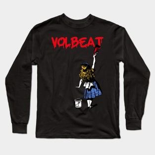 volbeat ll girls with red paint Long Sleeve T-Shirt